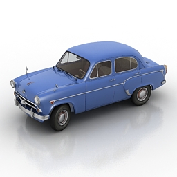 car moskvich 407 3D Model Preview #32302b82
