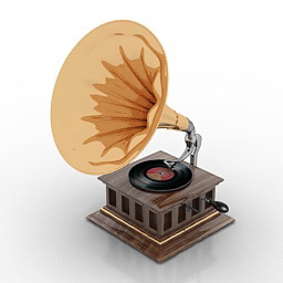 gramophone 3D Model Preview #6d46b8ff
