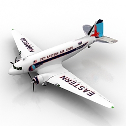 airplane dc3 3D Model Preview #b95615b8
