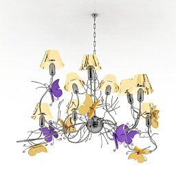 chandelier butterfly 3D Model Preview #68725ea2