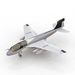 airplane ea 6b 3D Model Preview #d6622cb3