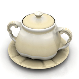 3D Sugar bowl preview