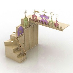 rack for childroom 3D Model Preview #b9286d1d