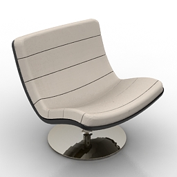 "3D Furniture Artifort 3d models F 978 Armchair table" - Interior Collection preview