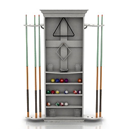 rack for billiard cues 3D Model Preview #e871c361