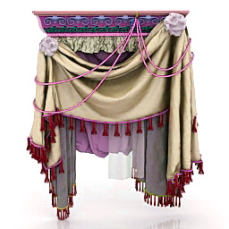 curtain 1 3D Model Preview #feecea00