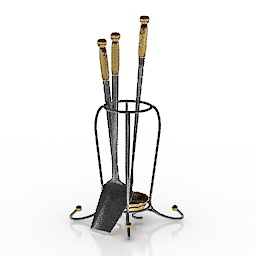 accessories for fireplace 3D Model Preview #ca1dd067