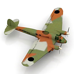 airplane heinke 3D Model Preview #88bf86fa