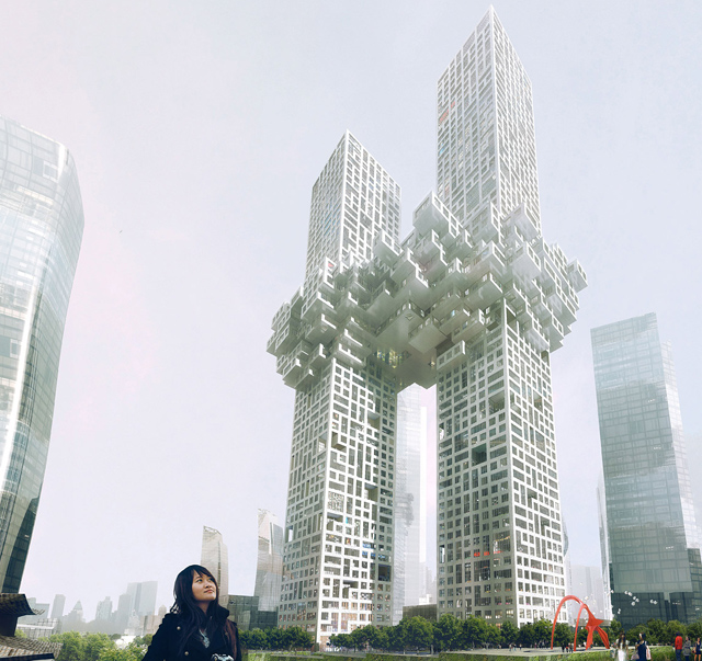 The Cloud residential tower, South Korea