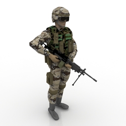 soldier us 3D Model Preview #1fc09337