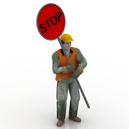 worker stop marker 3D Model Preview #da0b4bdf