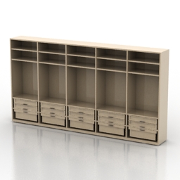 bookcase 3D Model Preview #0d0e9674