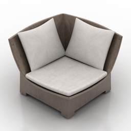 3D Armchair preview