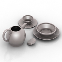 3D Tea-service preview