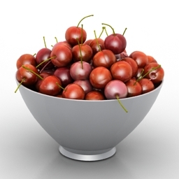 vase with cherries 3D Model Preview #e5d003c6