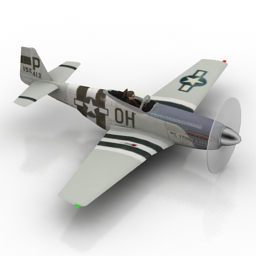 airplane p51cripes 3D Model Preview #e40421ba