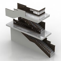 3D Stairs preview