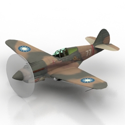 airplane p40c 3D Model Preview #5d2aac95