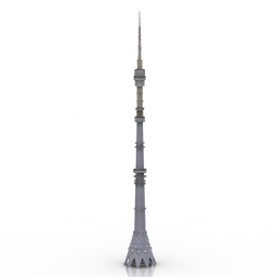 tower moscow television tower 3D Model Preview #345ad45f