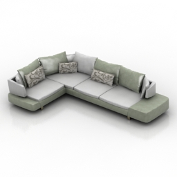 sofa natuzzi opus 3D Model Preview #3de28b33