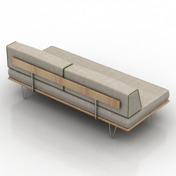 sofa daybed vitra 3D Model Preview #58bfb51d