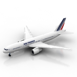 airplane boeing 777-200 3D Model Preview #33abec96