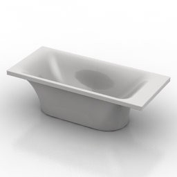 bath vasca tulip azzurra 3D Model Preview #ed7d2b76