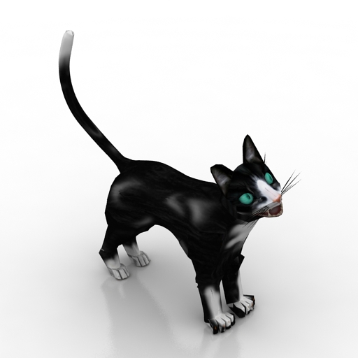 cat screaming fox 3D Model Preview #b7ea04dd