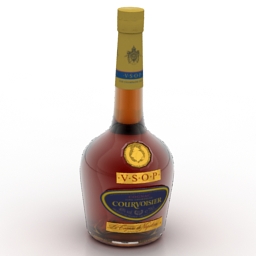 bottle vsop courvoisier 3D Model Preview #454931af