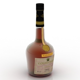 bottle napoleon 3D Model Preview #8079cc28
