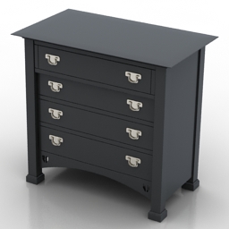 nightstand 3D Model Preview #e607cee8