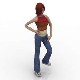 girl 3D Model Preview #66edbfe2