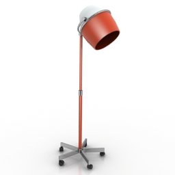 hairdryer in hair salon 3D Model Preview #258e7e73