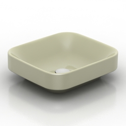 sink appoggio 45x40 azzurra 3D Model Preview #9dbe09b1