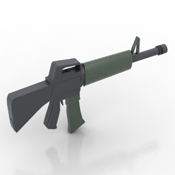 gun m16 3D Model Preview #c554a571