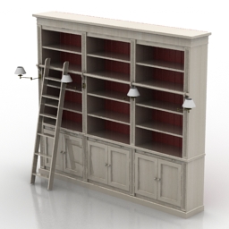 bookcase dialma brown db001646 3D Model Preview #3a699fb2