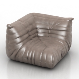 armchair togo 3D Model Preview #de78ba1c