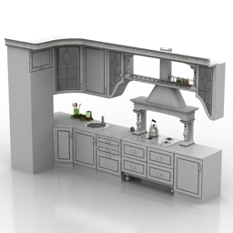kitchen white 3D Model Preview #65c10c63
