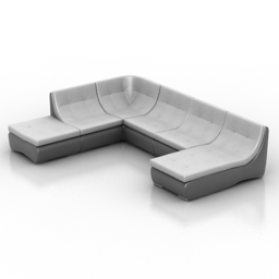 sofa laguna armani silver 3D Model Preview #b40d5e53