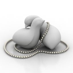 decor doves necklaces 3D Model Preview #96b9b1a7