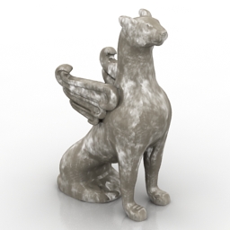 sculpture leopard griphon 3D Model Preview #2ca503c9