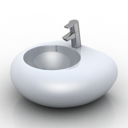 sink villeroy&bosh pure stone 60 3D Model Preview #af883495