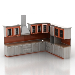 kitchen red 3D Model Preview #f7204437