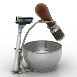 shaving set bathroom 3D Model Preview #12a69356