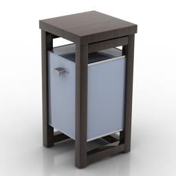 basket trash 3D Model Preview #5152aef6
