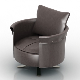 armchair charme guiseppe vigano 3D Model Preview #c06962f8
