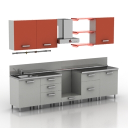 kitchen mini 3D Model Preview #184d343e