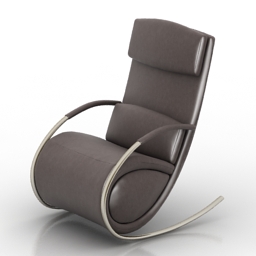 armchair rocking chair 3D Model Preview #e49fb894