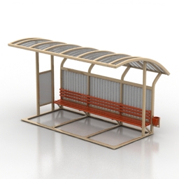 bus stop 3D Model Preview #d72acacc