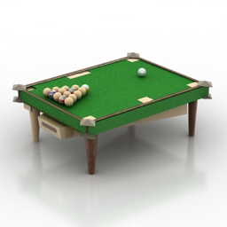 billiard table 3D Model Preview #53179bc7
